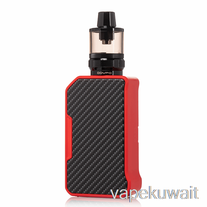 Dovpo MVP 220W مجموعة بداية من ألياف الكربون نظام Vape Pod باللون الأحمر
